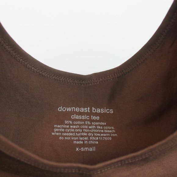 Downtown Basics XS Soft Brown Short Sleeve Shirt Tank Top Tee - Picture 5 of 8